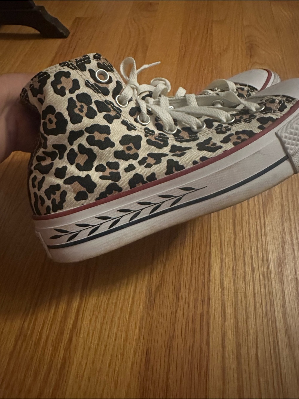 Converse Leopard-Print High-Top Sneakers - Cream/Black/Brown